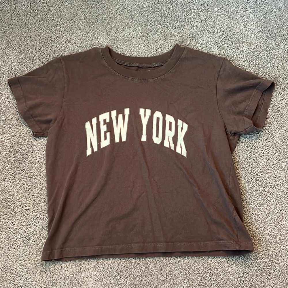 Brandy Melville Cropped New York Tee